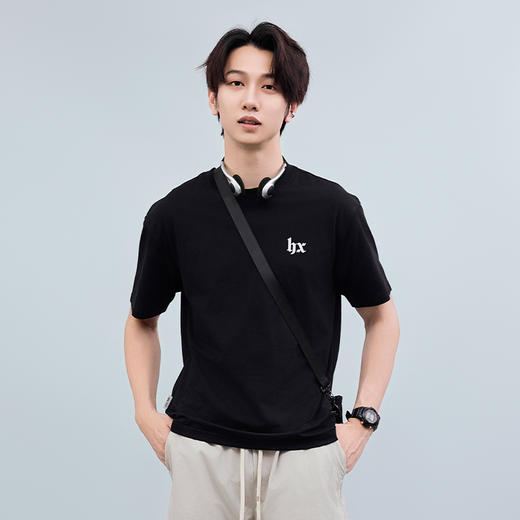 【断码清仓】HX 夏季圆领短袖T恤凉感科技合体版型/S102522717101/02 商品图0
