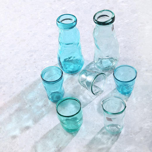 【西班牙进口不规则玻璃杯】不规则玻璃杯 淡蓝 250ml环保健康欧盟高标准认证 商品图4
