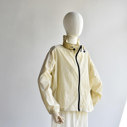 丁摩 【软壳高腰防晒衣】夏季新立领抽绳收腰户外防晒冲锋衣外套女夹克5ZF-B225 商品图7