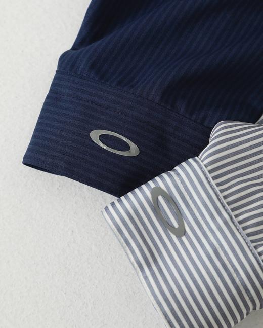 oakley条纹机能速干衬衫 定做条纹混纺面料 速干 透气 商品图7