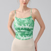 跃牌【海听系列】夏季减震聚拢吊带一体式带胸垫细带交叉美背运动印花背心XC82 商品缩略图2