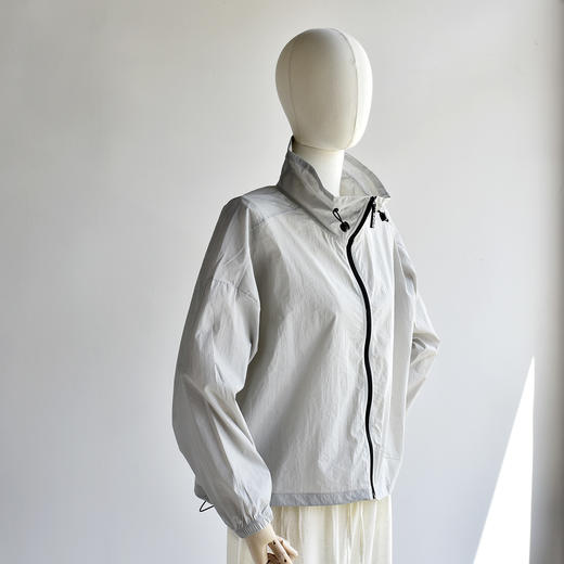 丁摩 【软壳高腰防晒衣】夏季新立领抽绳收腰户外防晒冲锋衣外套女夹克5ZF-B225 商品图9