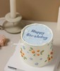 【加高胚三层夹心】【小清新花朵happy  birthdayy】送女士蛋糕 商品缩略图0