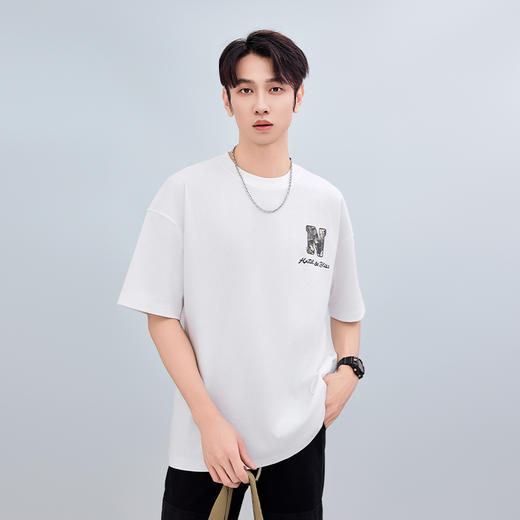 【新品上市】HX 夏季圆领短袖T恤微宽松版型/C102520245101 商品图4