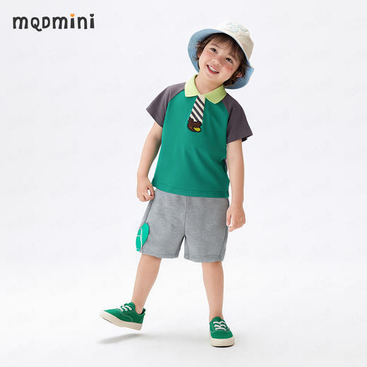 【5A抑菌】【90-140】【MQDmini】男童夏季短裤冰感贴布绣花裤子 商品图8