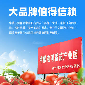 屯河 番茄丁390g*12罐 配料新鲜0添加剂番茄罐头西红柿块番茄酱整箱 /粮油调味 /调味品 /西式酱料 商品图2