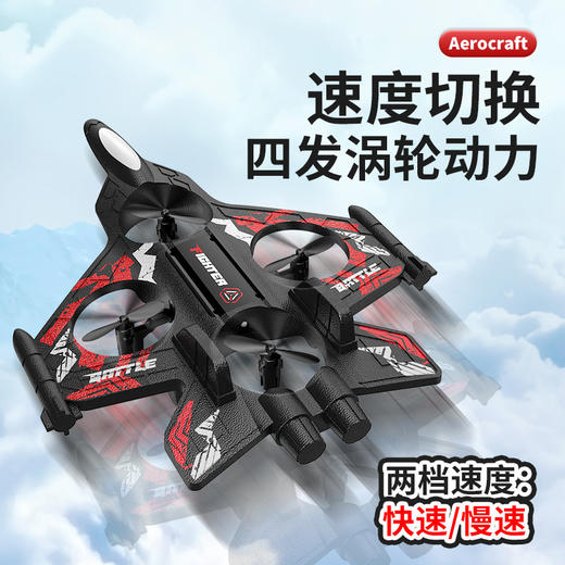 【男孩的天空梦🚀】抗摔耐撞！炫酷灯光+一键特技翻滚，这款遥控飞机新手也能轻松上手✨遥控飞机儿童战斗机航模 男孩玩具泡沫滑翔机小型无人机  定高悬停 六一礼品好选着 商品图1