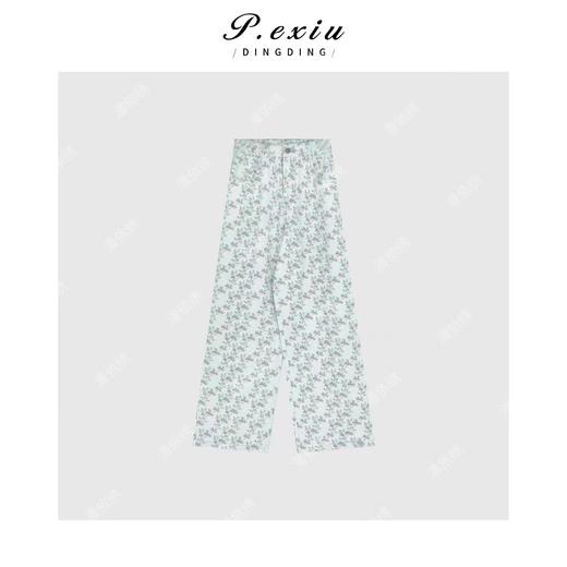 03-4潘依绣丁丁宠粉PanYiXiu/潘依绣【花园日记】100%棉花朵满印直筒牛仔裤 D6579 商品图1