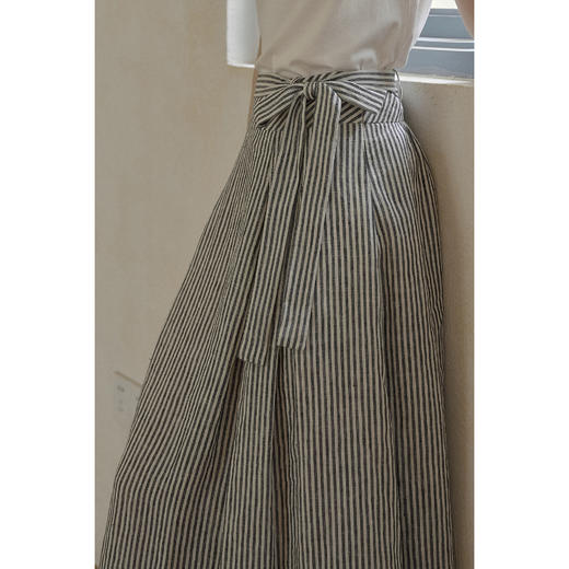 （小眠专属）SimpleRetro重磅100%亚麻复古条纹休闲套装 商品图4