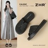 ZHR一字拖女2025新款夏季休闲百搭拖鞋女洋气ins厚底沙滩拖鞋外出 商品缩略图1