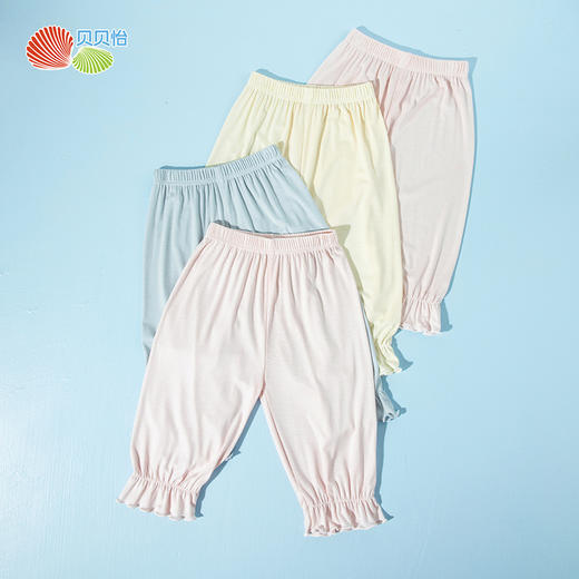 贝贝怡童装女童打底裤夏季凉感七分裤女宝宝夏装宽松裤子2条装ZB2EK040 商品图4