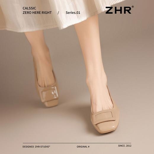 ZHR则则简约纯色浅口气质单鞋女鞋2025新款法式优雅时髦通勤鞋子 商品图7