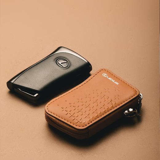 星芒真皮L型钥匙包(栗棕色) 商品图1