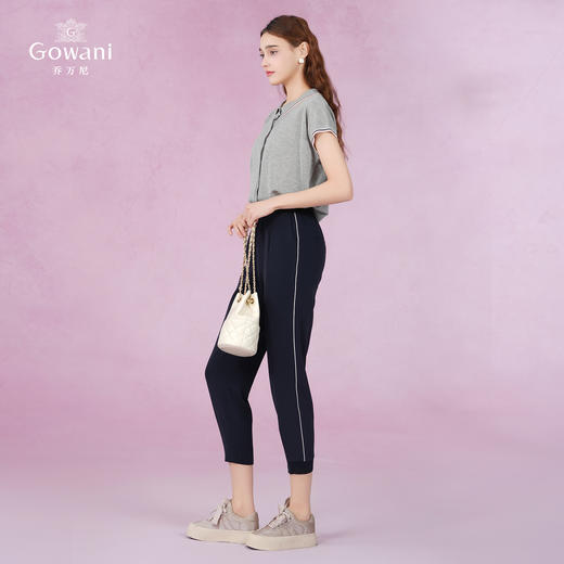 乔万尼夏季新款休闲裤运动风弹力束脚裤EI2F833 商品图3