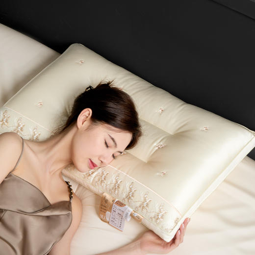 自然醒蚕丝乳胶美肌枕头护颈椎助睡眠专用枕头美肤护颈深睡枕家用一对枕头芯XK 商品图6