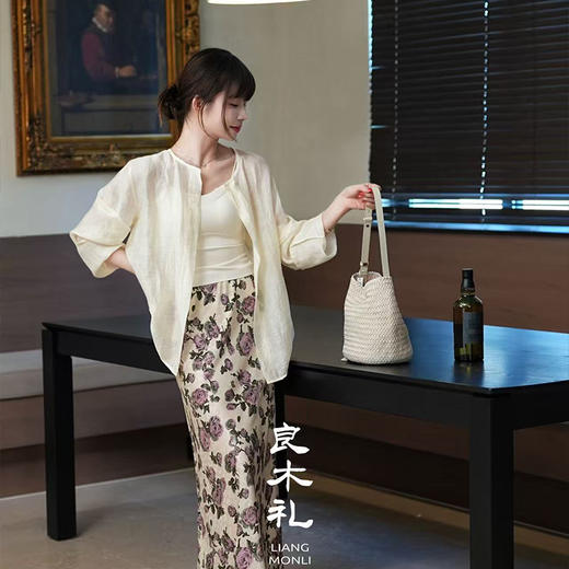 【预售7天】系带衬衫87501&玫瑰半裙 商品图2