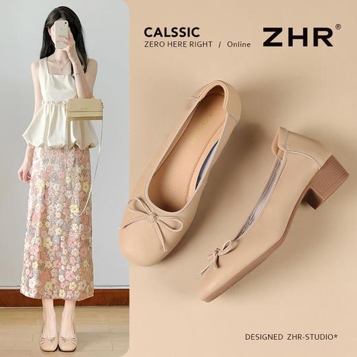 ZHR浅口单鞋女2025新款洋气百搭ins小皮鞋网红高级爆款玛丽珍鞋女 商品图1
