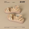 ZHR坡跟凉鞋女2025新款夏季网红高级水钻凉鞋轻便厚底增高凉鞋女 商品缩略图9