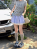 浮生八记/25A028/格纹蕾丝边全棉蛋糕裙裤 商品缩略图2