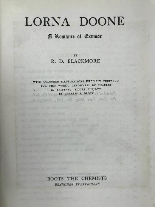 约20世纪早期 布莱克摩尔《洛娜·杜恩》 16幅彩色插图 漆布精装16开 商品图3