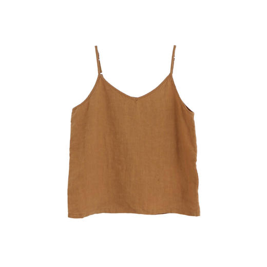 新绽放/E143朵/2025新款V领可调节肩带简约百搭纯亚麻吊带背心女 商品图4