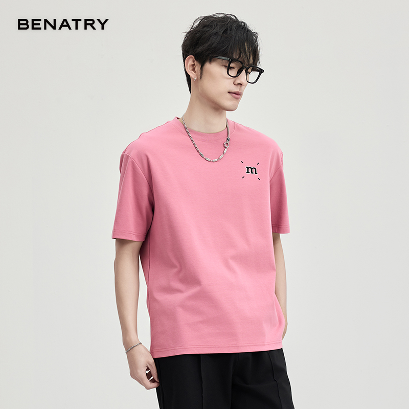 贝纳川夏季圆领多色短袖T恤ECF114107