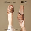 ZHR拖鞋女鞋2025新款夏季外穿平底一字拖女法式时尚罗马沙滩凉鞋 商品缩略图6