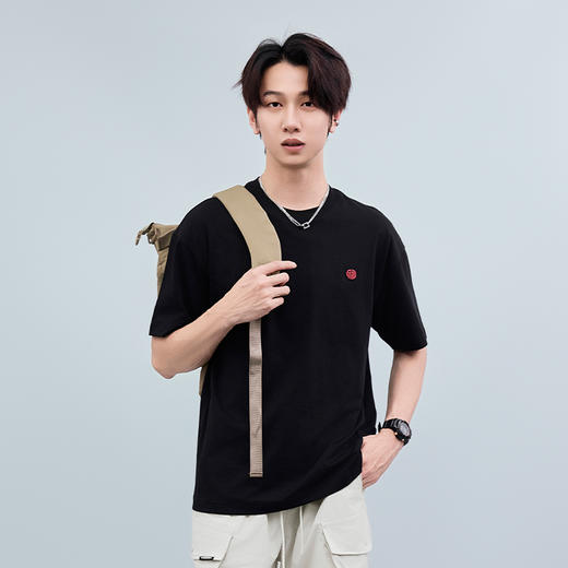 【断码清仓】HX 夏季圆领短袖T恤凉感科技微宽松版型/S102522721101/02 商品图0