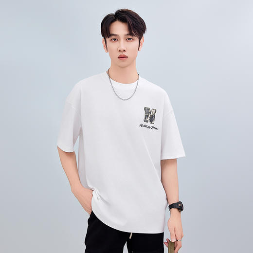 【新品上市】HX 夏季圆领短袖T恤微宽松版型/C102520245101 商品图1