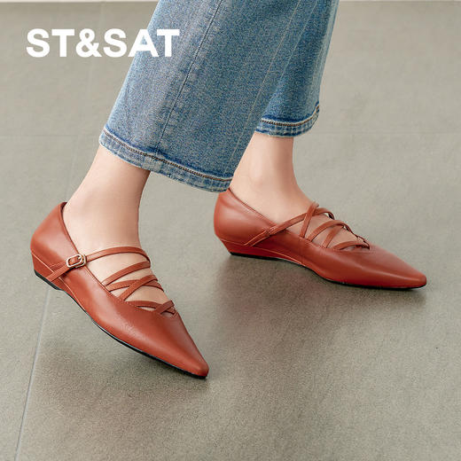 星期六都市丽人时髦尖头浅口单鞋SSD1111180 商品图2