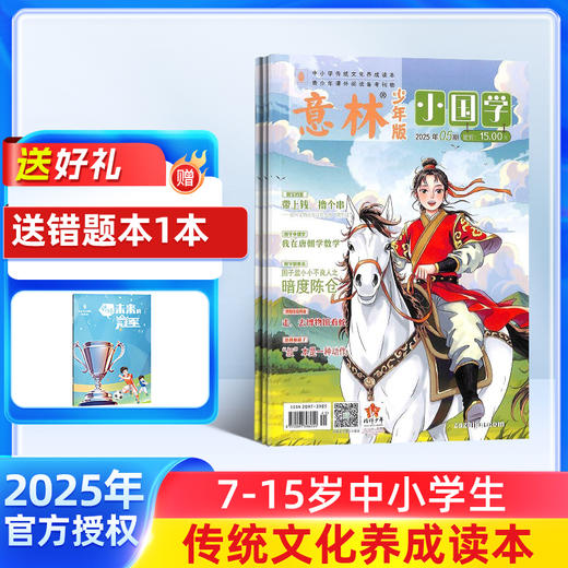意林小国学 1年共12期 中考阅读作文指导宝库、中小学图书馆装备推荐期刊 商品图0