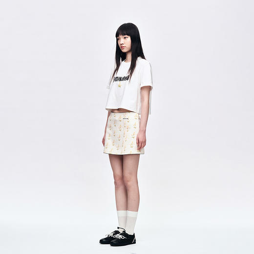 HERLIAN 2025夏季新品女士字母logo拼接袖长TEE 商品图1