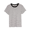 百媚生 天丝羊毛条纹圆领短袖女t恤16882 商品缩略图4