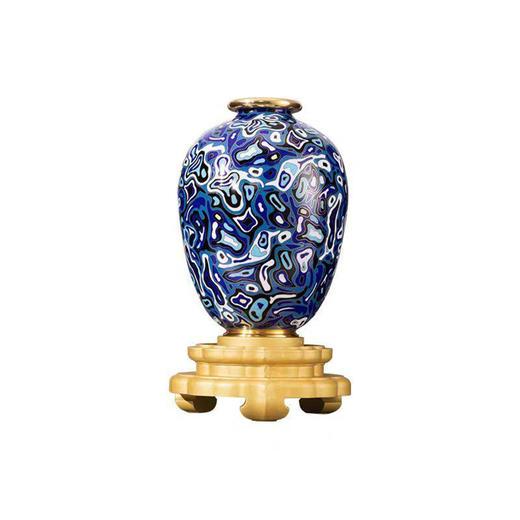 朱炳仁铜 元起青花彩铜瓶系列艺术收藏品仁彩珐琅十二式 非遗摆件 商品图0