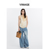 VIMAGE纬漫纪设计感晕染印花显瘦无袖T恤上衣2025夏季新款V2313917 商品缩略图2