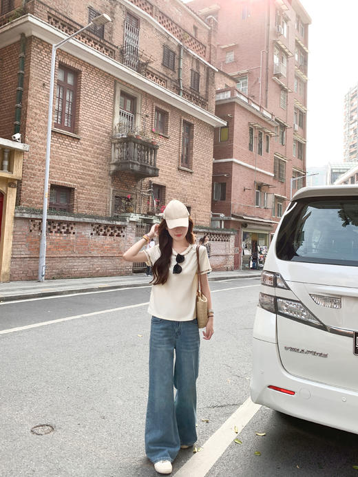 【129元任选2件】现货！立体贝壳刺绣短袖T恤 商品图8