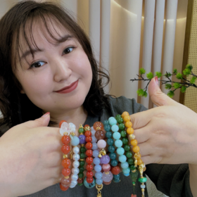 自留&赠人【珠宝  手串&项链】开证书，蓝水翡翠产地：危地马拉 蜜蜡：俄料 碧玉：巴基斯坦❤️南红、胶花喜庆、吉祥，💛蜜蜡聚财纳福，珍珠纯洁高雅。💚翡翠、碧玉富贵长寿。【定制款 非产品问题不退换】