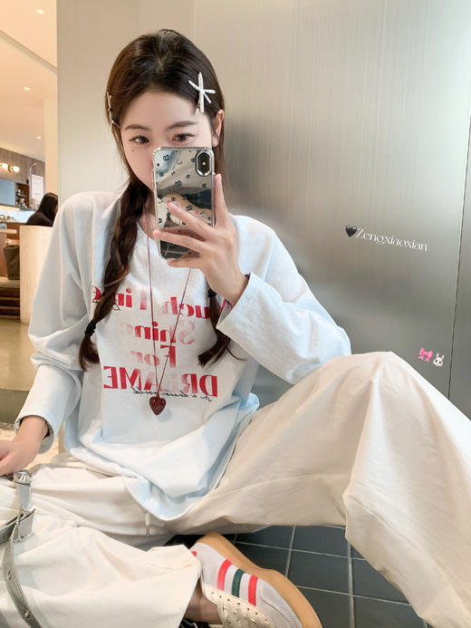 【149元任选2件】 现货！字母印花长袖防晒T 商品图5