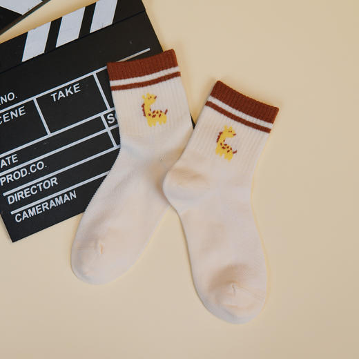 【6双6折】【5-7岁】儿童中童棉袜简单时尚中筒袜春夏薄袜子童袜【2双装 2513210】 商品图0