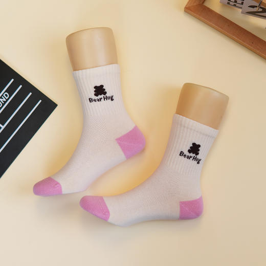 【6双6折】【5-7岁】儿童中童棉袜简单时尚中筒袜春夏薄袜子童袜【2双装 2513210】 商品图4