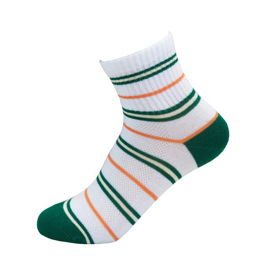 【6双6折】【5-7岁】中童夏季网面薄袜子条纹时尚童袜中筒袜子【2双装 2513208】 商品图4