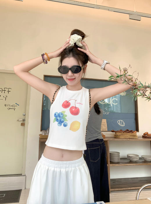 【110元任选2件】最后一波现货！多巴胺水果印花背心  商品图5