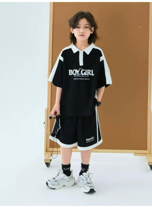 🔥『西蒙日记·25款中大童时尚运动BOY套装』独家定制⚠️真的和市面普通款不一样！校园chao实穿套装，一分钟出门系列！ 🔸特有的蜂窝孔 让宝宝上身舒适透气不闷热 经典色系 耐看不过时！ 商品图2