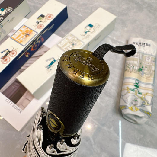 夏季特惠💰220 爱马仕三折防晒睛雨伞 夏季新款 全自动折叠晴雨伞 商品图2