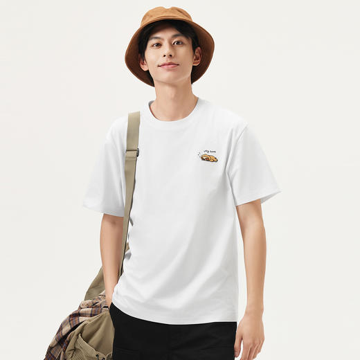 gxg.jeans男装 多色趣味绣花休闲宽松时尚圆领短袖T恤男 25夏热卖 商品图2