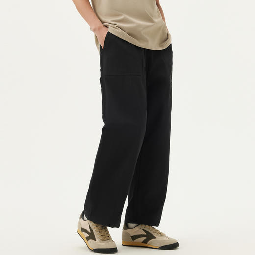 gxg.jeans男装 黑色时尚宽松工装休闲长裤弯刀裤男生 25年春热卖 商品图1