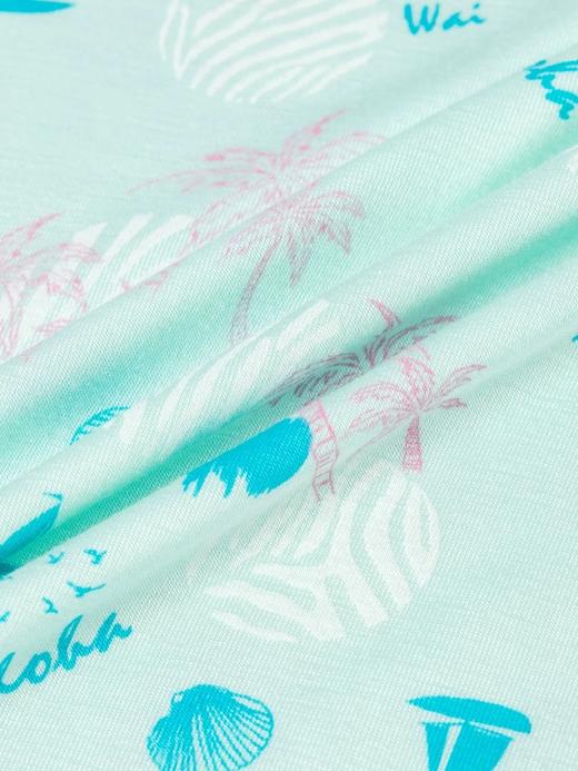 【夏日海洋莫代尔】SCHIESSER德国舒雅女童夏日海洋系列莫代尔面料短袖七分裤家居套装3F/24344H 商品图3