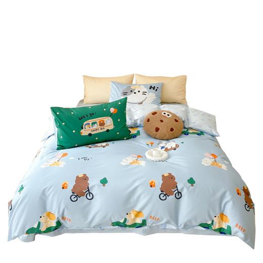 【宿舍床品~一站式配齐】多喜爱全套学生宿舍床上用品纯棉被套+床单+枕套+被芯+床垫+枕芯套餐 商品图7