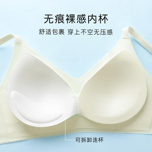 【2件装】无痕凉感小冰皮小胸聚拢内衣女轻薄透气细肩带美背文胸清月无痕 商品图7