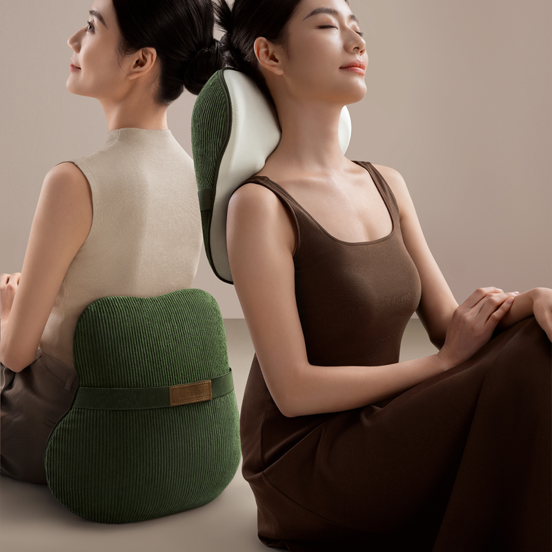 象术W4腰部按摩器肩颈按摩仪颈椎按摩器家用车载靠垫